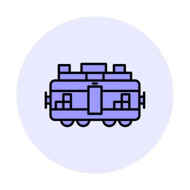 Tren kargosunun vektör çizimi