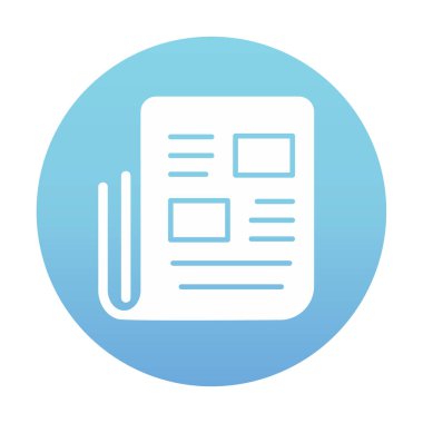 Haber kağıdı simgesi, vektör illüstrasyonu basit tasarım