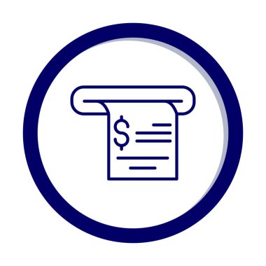 fatura simgesi, vektör illüstrasyonu basit tasarım