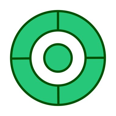 Basit hedef simgesi, hedef, vektör illüstrasyonu