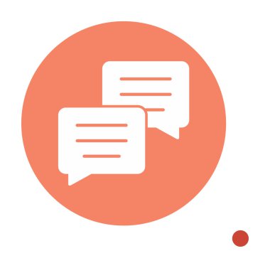 Basit konuşma baloncukları Konuşma simgesi, vektör illüstrasyonu