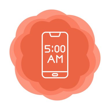 Smartphone Alarm simgesi vektör çizimi