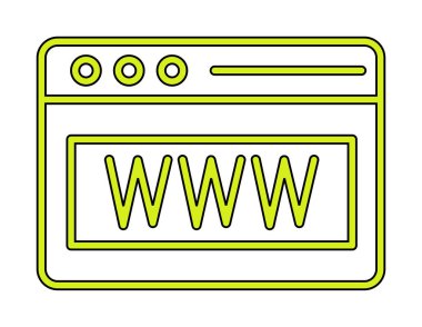 Web tarayıcı simgesi, vektör çizim