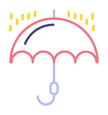 şemsiye simgesi vektör illüstrasyonu 