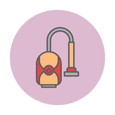 Elektrik süpürgesi ağ simgesi basit illüstrasyon