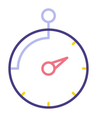 Saat, zamanlayıcı simgesi vektör çizimi 