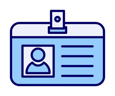 Beyaz arkaplanda izole edilmiş modaya uygun düz stil kimlik simgesi