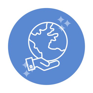 earth icon, vector illustration simple design