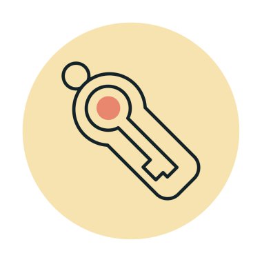 Anahtar sembolü web simgesi, vektör illüstrasyonu