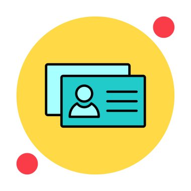 Arkaplanda İş Kartları vektör resimleme simgesi. 