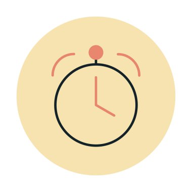 Saat, zamanlayıcı simgesi vektör çizimi 