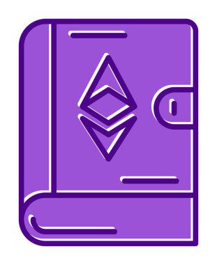 Kitap simgesi, vektör illüstrasyonunda ruhani işaret