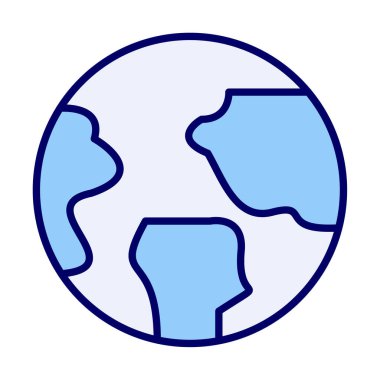 Dünya küresel ikonunun vektör illüstrasyonu