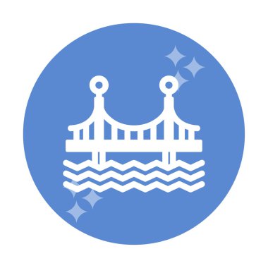 Köprü modern simgesinin vektör illüstrasyonu