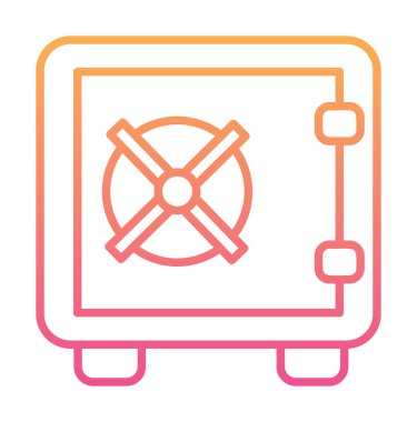 Güvenli kutu simgesinin vektör çizimi