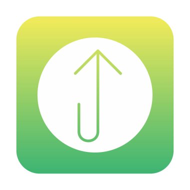 Yukarı ok simgesi, vektör illüstrasyonu, arayüz için düz tasarım 