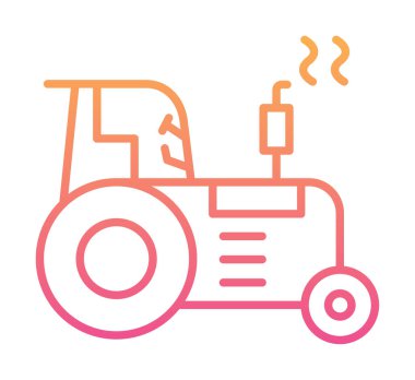 Traktör simgesi web çizimi