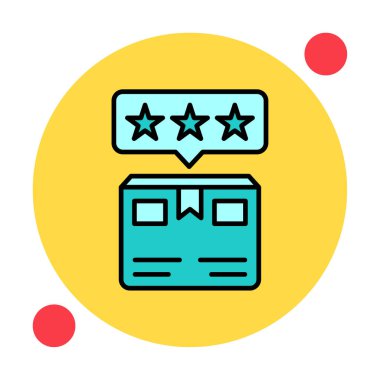 Teslimat kutusu simgesi, vektör illüstrasyonu basit tasarım