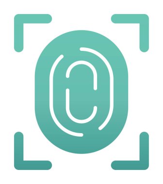 Parmak izi web simgesi vektör illüstrasyonu