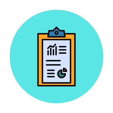 iş raporu simgesi, vektör illüstrasyonu basit tasarım