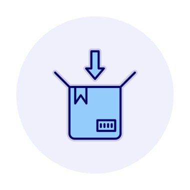 paket simgesi vektör illüstrasyonu