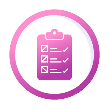 Kontrol listesi vektör simgesi modern basit vektör illüstrasyonu