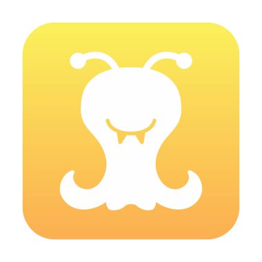 Sevimli uzaylı karakter Vektör illüstrasyonu