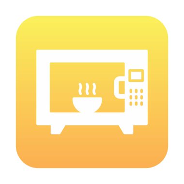 mikrodalga fırın ağı basit simge illüstrasyonu