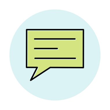 konuşma balonu simgesi, vektör illüstrasyonu