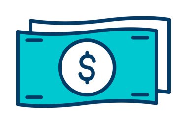 para ve para simgesi, vektör illüstrasyonu basit tasarım