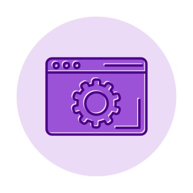 Browser Setting icon vector illustration