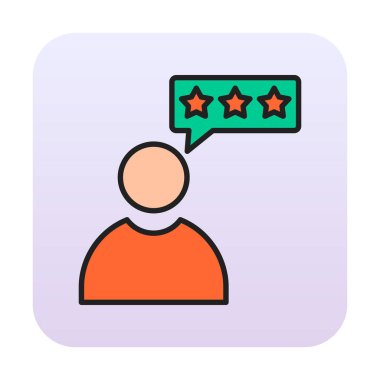 Müşteri İncelemesi, geri bildirim. simge vektör illüstrasyonu