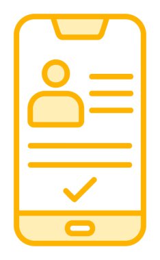 Kimlik vektör illüstrasyonlu akıllı telefon