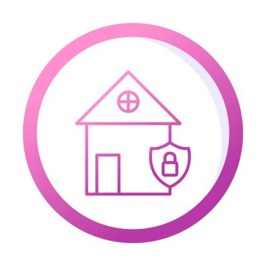 ev güvenlik simgesi, vektör çizim                                    