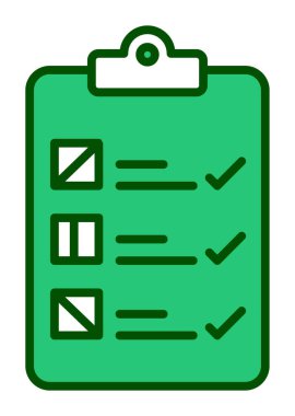 Kontrol listesi vektör simgesi modern basit vektör illüstrasyonu