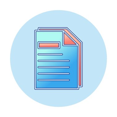 belge simgesi, vektör illüstrasyonu basit tasarım