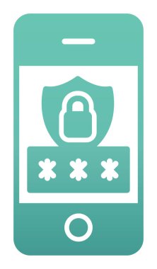 Gezici Güvenlik. Web simgesi basit illüstrasyon                     