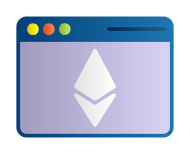 Ethereum Tarayıcı simgesi, vektör biçimi