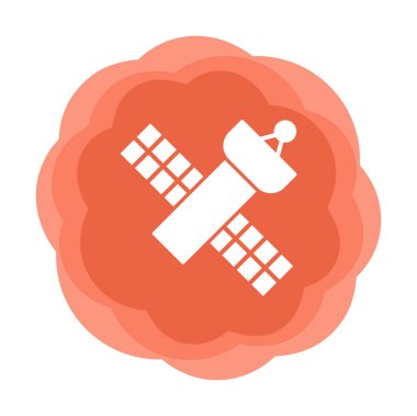 Uydu Simgesi, vektör illüstrasyonu