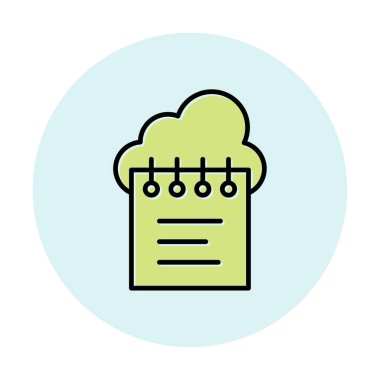 bulut veri çizgisi ikonu vektör illüstrasyonu