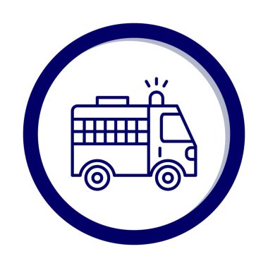 Van düz vektör simgesi