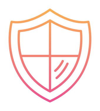 kalkan simgesi, vektör illüstrasyonu