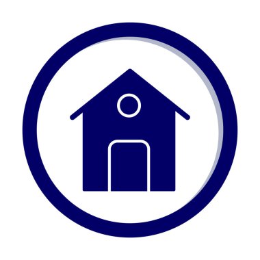 Eve. Web simgesi basit illüstrasyon