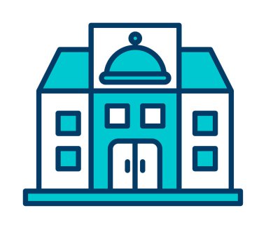 Beyaz arkaplanda restoran vektör illüstrasyonu