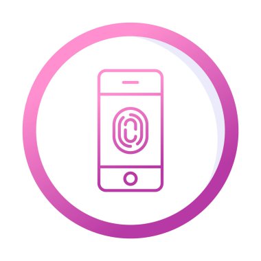 parmak izi kutsal kişilerin resmi, vektör çizim ile Smartphone 