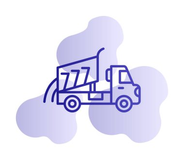 Vektör Tasarımı Çöp Kamyonu Simgesi Biçimi