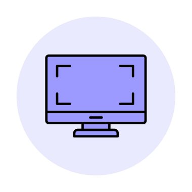 bilgisayar izleme simgesi, vektör illüstrasyonu basit tasarım