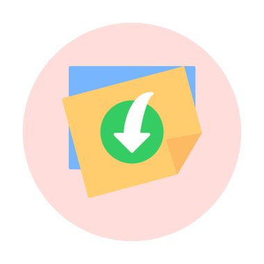  Dosya indir simgesi, vektör çizim