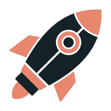 Roketin vektör çizimi. Başlangıç konsepti