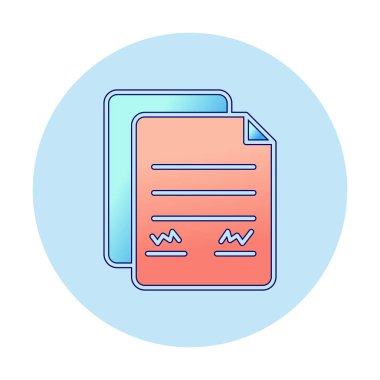 belge web simgesi vektör illüstrasyonu 